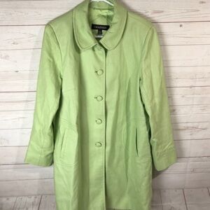 1 Madison green textured walker trench coat Large